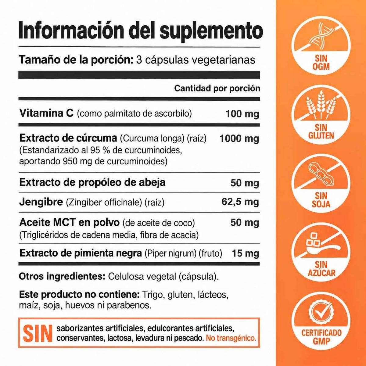 Cúrcuma con Curcumina al 95%